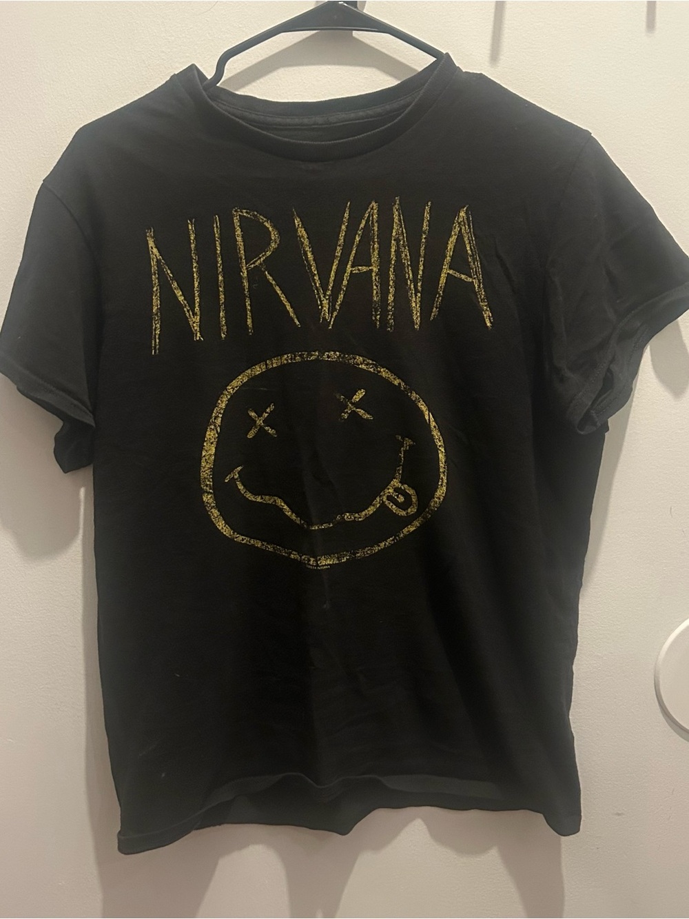 NIRVANA Black Smiley Tee